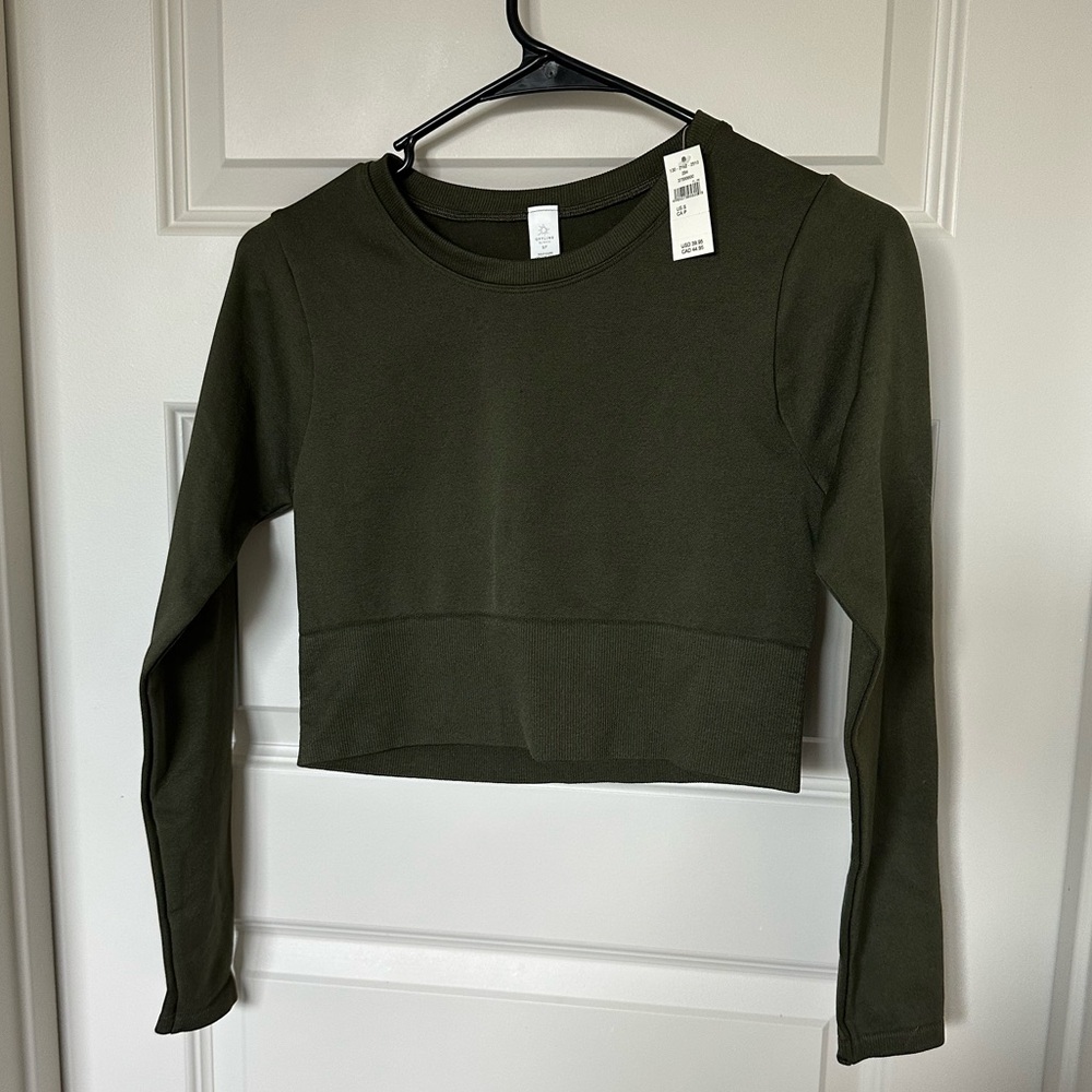 Aerie Offline Athletic Cropped Long Sleeve